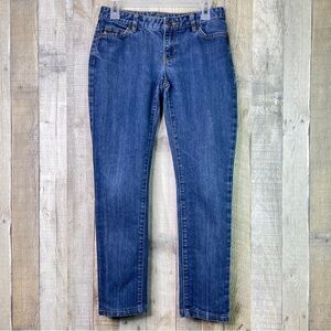 Michael Kors Size 2 Straight Leg Blue Denim Jeans 5 Pockets Belt Loops